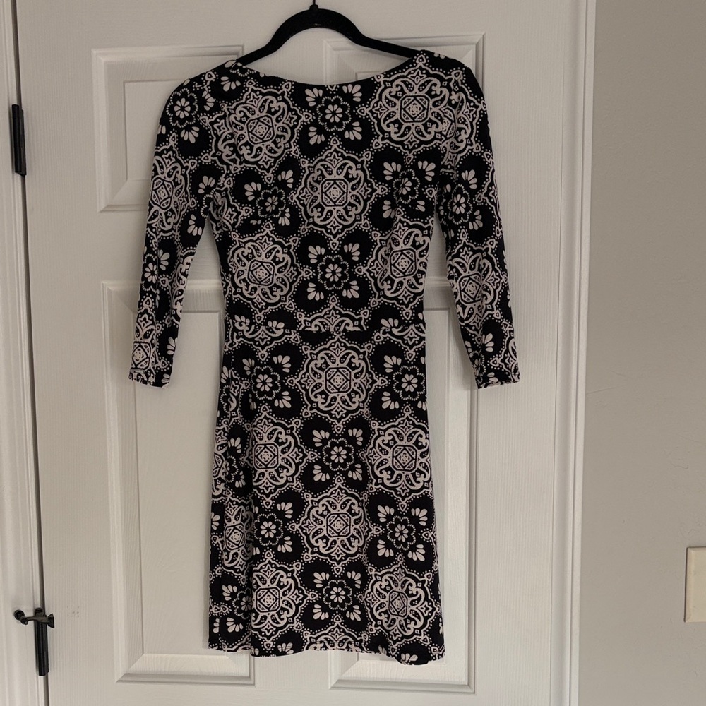 Chic Black and White Floral Dress